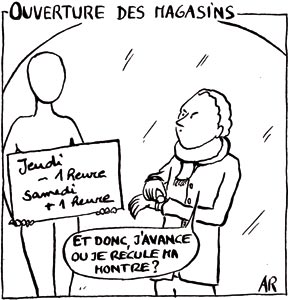 Ouverture des magasins